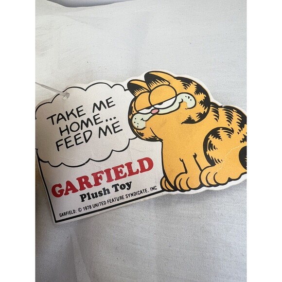 Vtg 1981 Dakin Garfield Fat Cat Plush Stuffed Animal 80s Toy Collectable 9” Tags - Picture 5 of 8